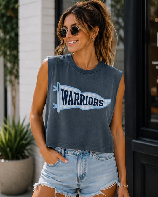 Warriors Pennant Tank Faded Navy